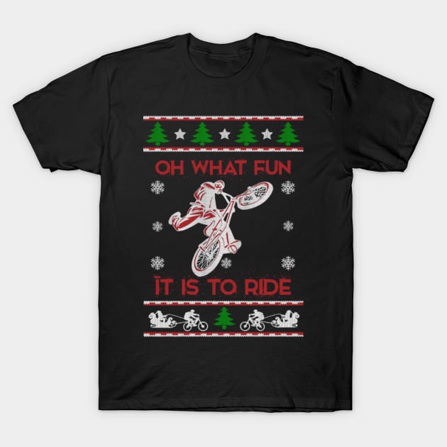 Mountain Bike Ugly Christmas Sweater T-Shirt by uglygiftideas